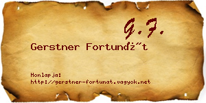 Gerstner Fortunát névjegykártya